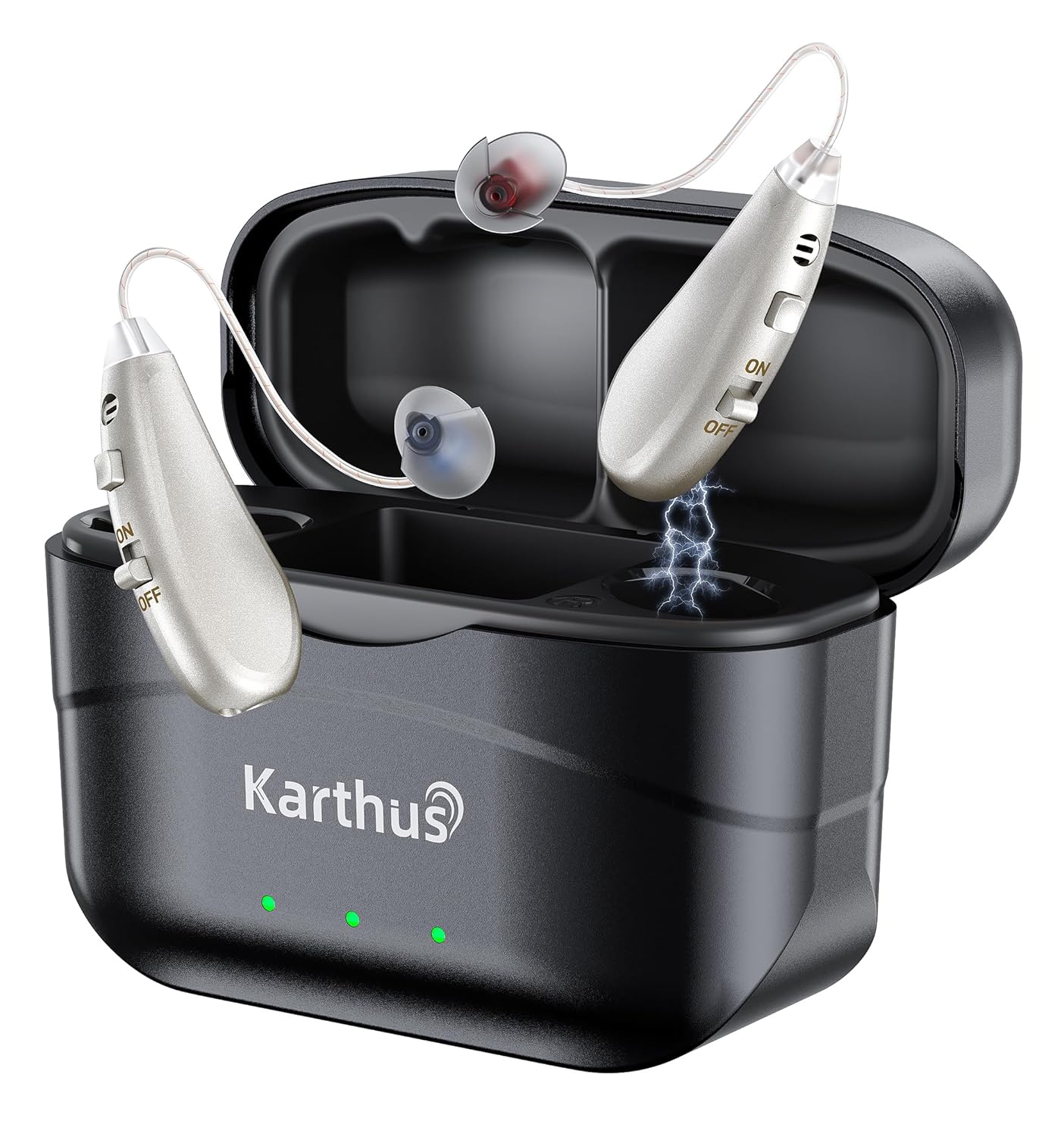 Karthus OTC Rechargeable Hearing Aids for Seniors – Digital RIC Amplifiers