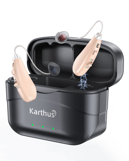 Karthus OTC Rechargeable Hearing Aids for Seniors – Digital RIC Amplifiers