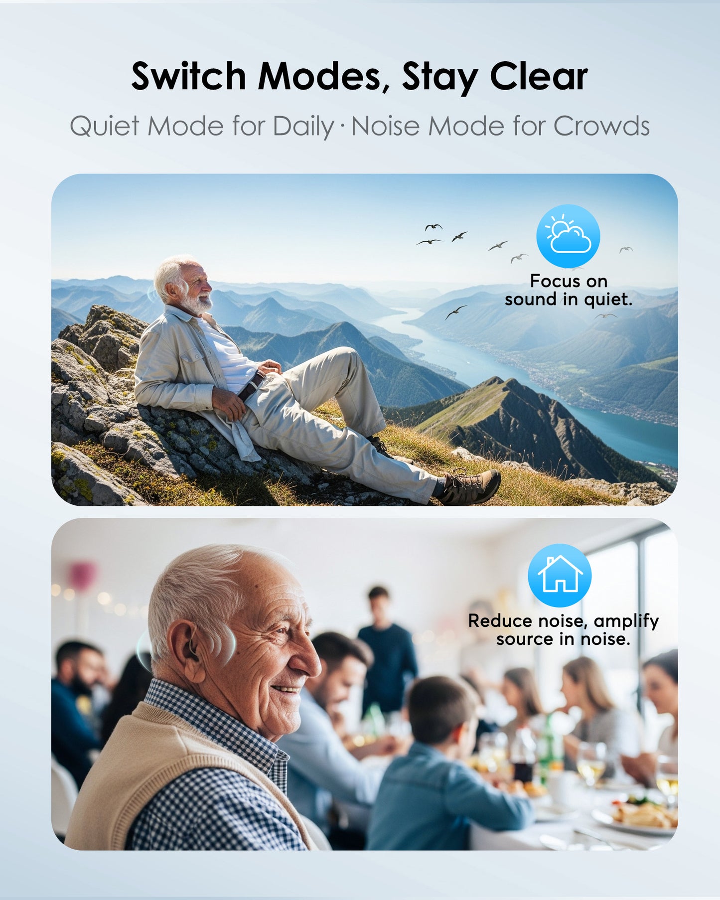 Karthus OTC Rechargeable Hearing Aids for Seniors – Digital RIC Amplifiers