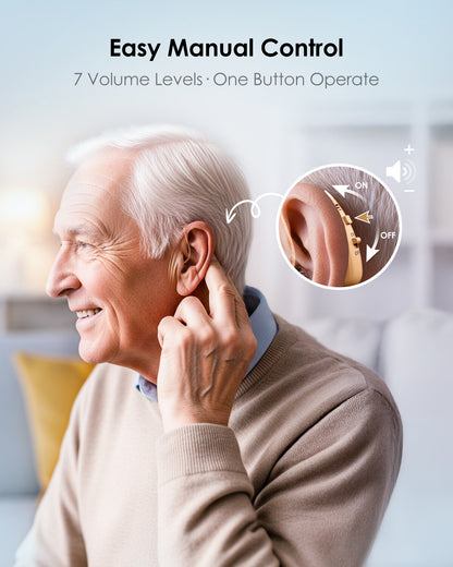Karthus OTC Rechargeable Hearing Aids for Seniors – Digital RIC Amplifiers